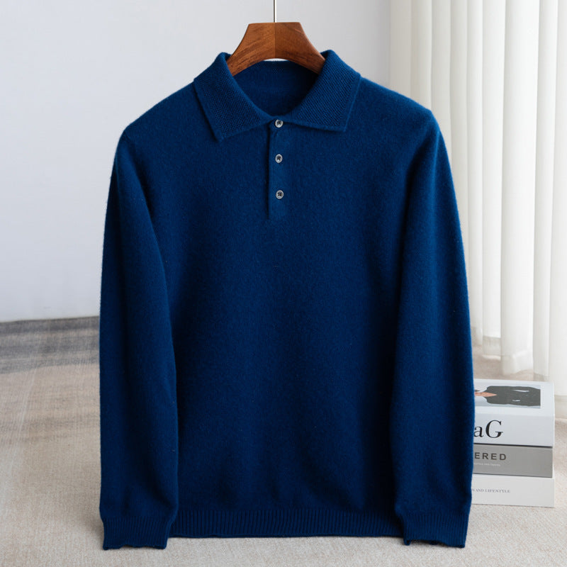 LAURENT MONACO | PULL POLO HOMME CLASSIQUE (laine haut de gamme)