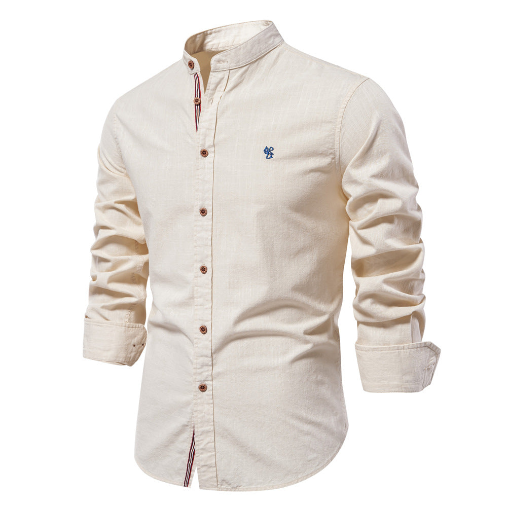 LAURENT MONACO | CHEMISE À COL MANDARIN POUR HOMMES