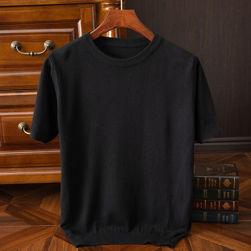 LAURENT MONACO | T-SHIRT EN MAILLE REFINÉ POUR HOMMES