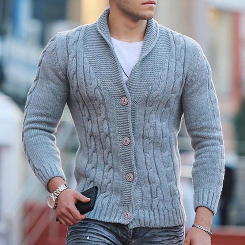 LAURENT MONACO | CARDIGAN EN MAILLE TEXTURÉE POUR HOMMES