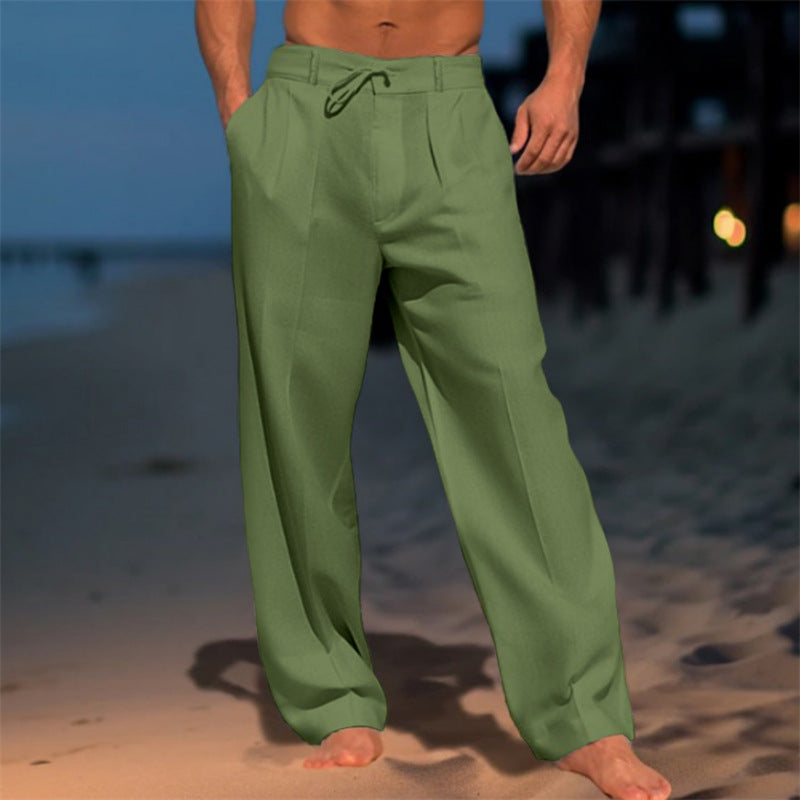 LAURENT MONACO | PANTALONS CLASSIQUES EN LIN POUR HOMMES