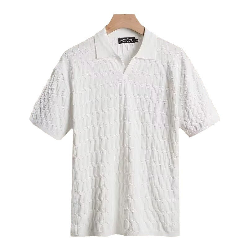 LAURENT MONACO | POLO EN MAILLE PLISSÉE POUR HOMMES