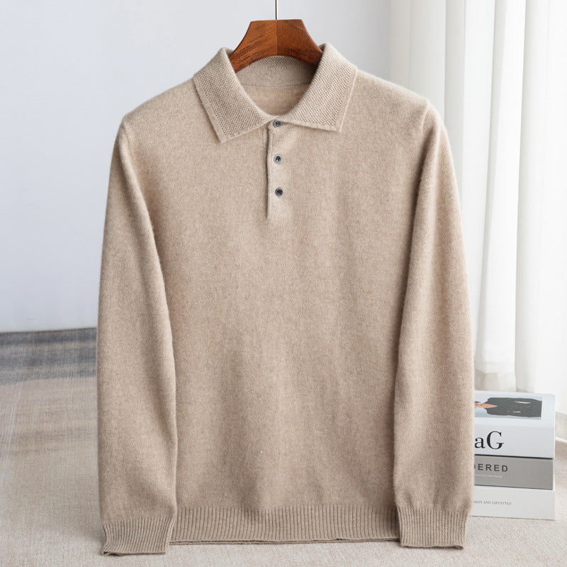 LAURENT MONACO | PULL POLO HOMME CLASSIQUE (laine haut de gamme)