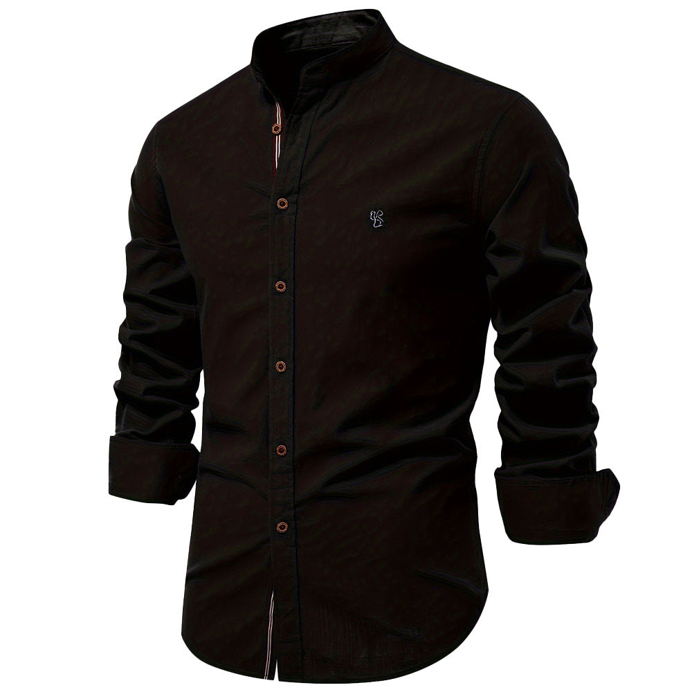 LAURENT MONACO | CHEMISE À COL MANDARIN POUR HOMMES