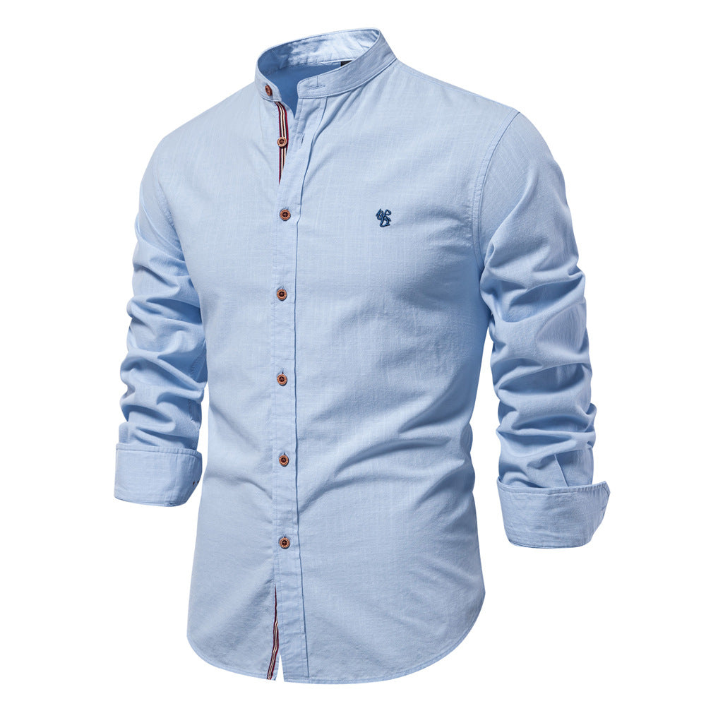 LAURENT MONACO | CHEMISE À COL MANDARIN POUR HOMMES