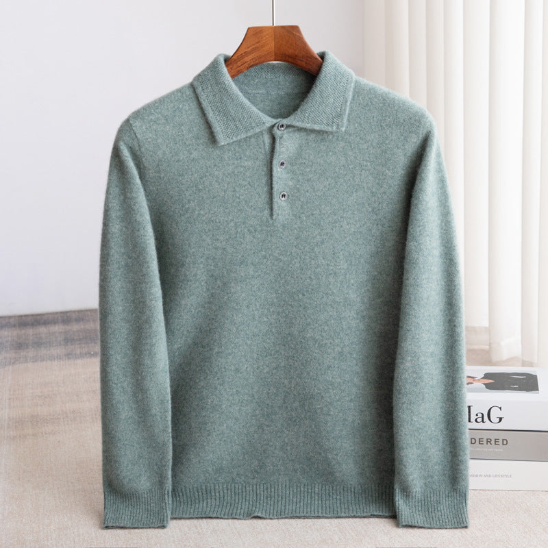 LAURENT MONACO | PULL POLO HOMME CLASSIQUE (laine haut de gamme)