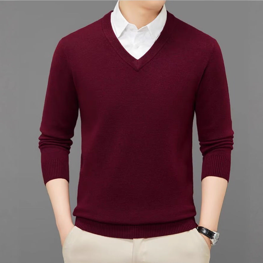 LAURENT MONACO | PULL EN MAILLE À COL EN V POUR HOMMES