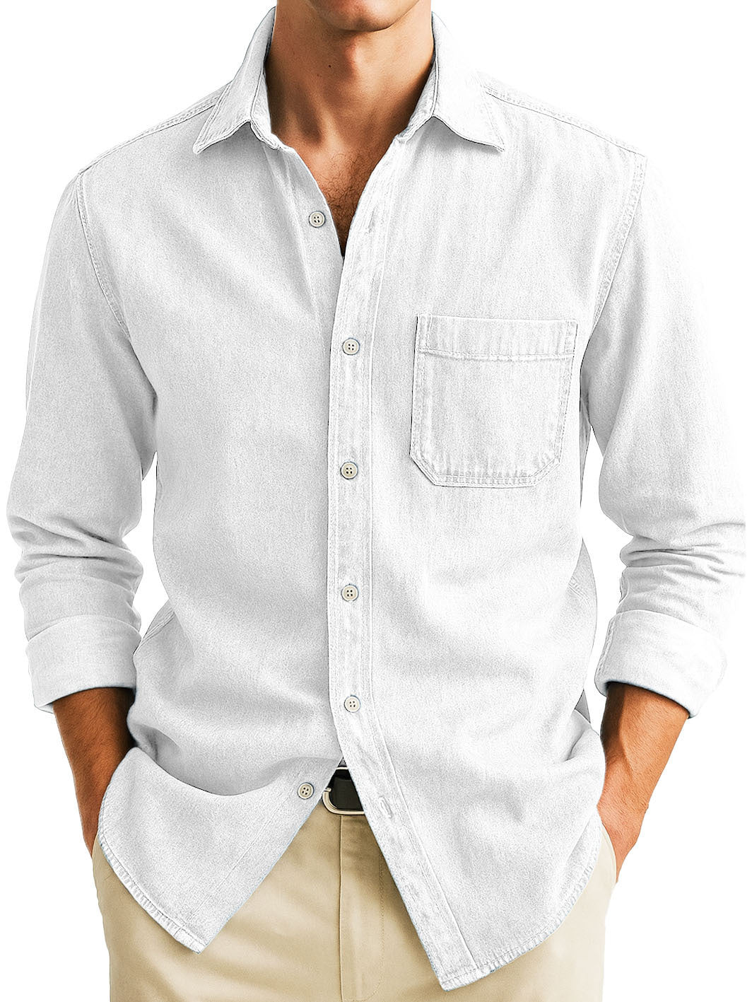LAURENT MONACO | CHEMISE LONGUE DÉCONTRACTÉE POUR HOMMES