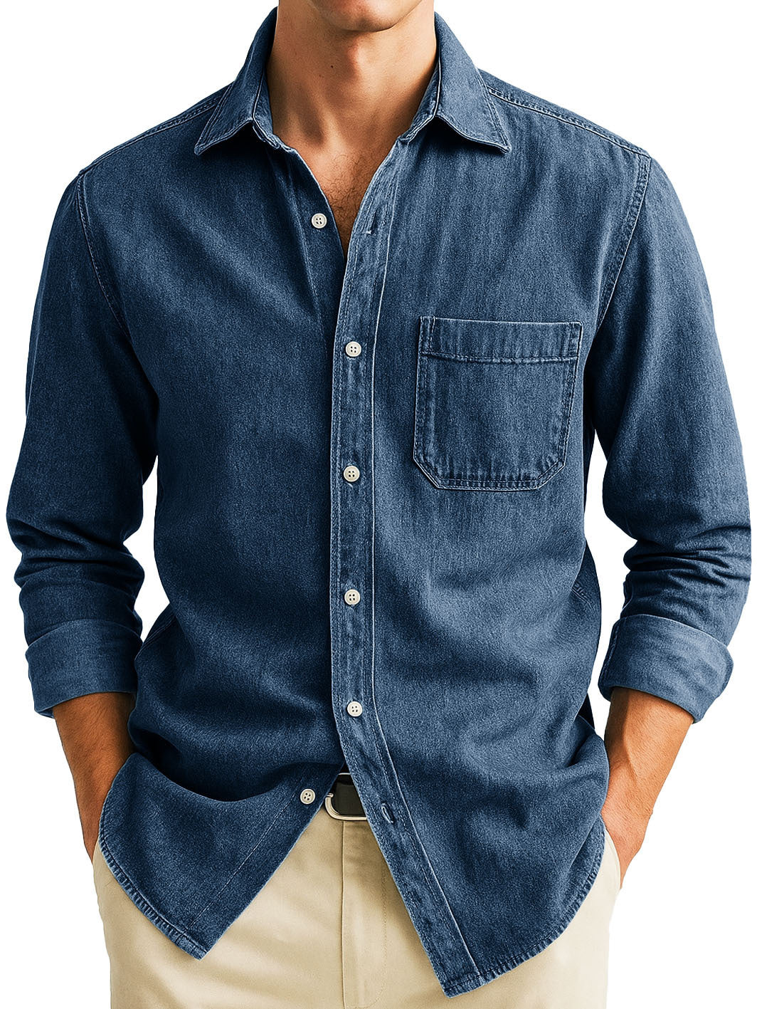 LAURENT MONACO | CHEMISE LONGUE DÉCONTRACTÉE POUR HOMMES