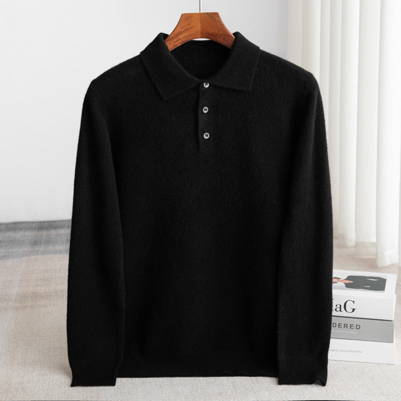 LAURENT MONACO | PULL POLO HOMME CLASSIQUE (laine haut de gamme)