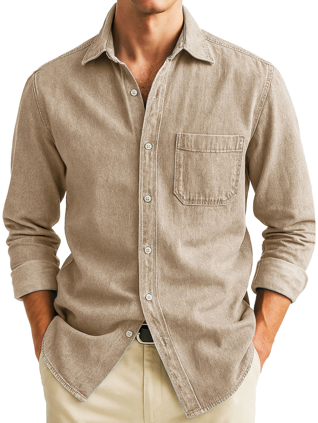 LAURENT MONACO | CHEMISE LONGUE DÉCONTRACTÉE POUR HOMMES