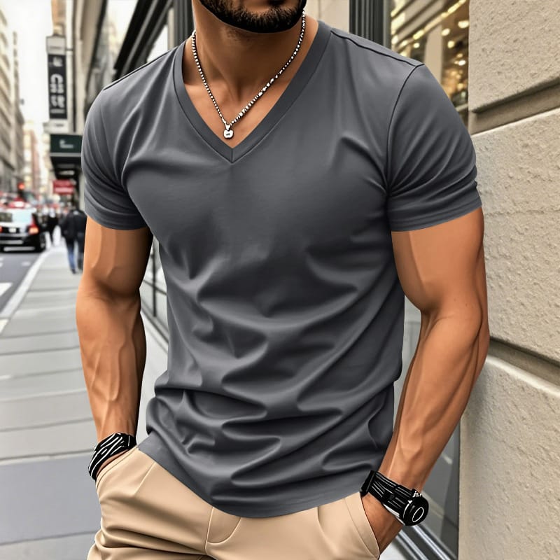 LAURENT MONACO | CHEMISE EN TISSU TACTILE COTON POUR HOMMES