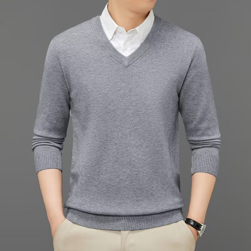 LAURENT MONACO | PULL EN MAILLE À COL EN V POUR HOMMES
