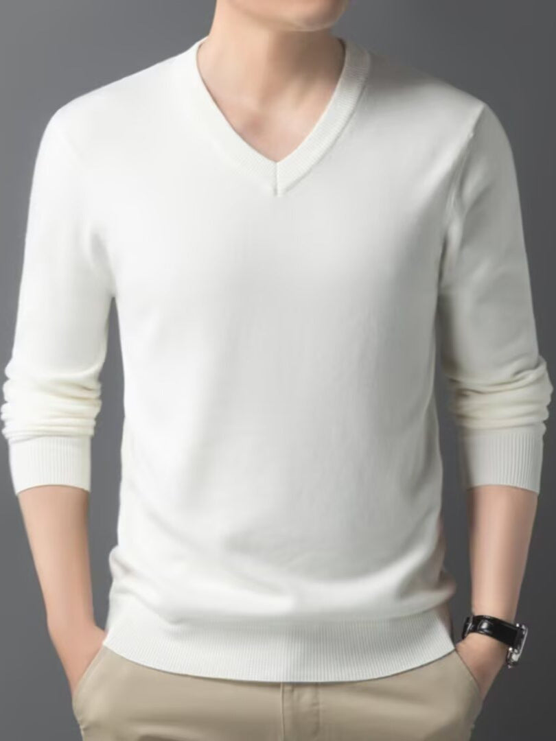 LAURENT MONACO | PULL EN MAILLE À COL EN V POUR HOMMES