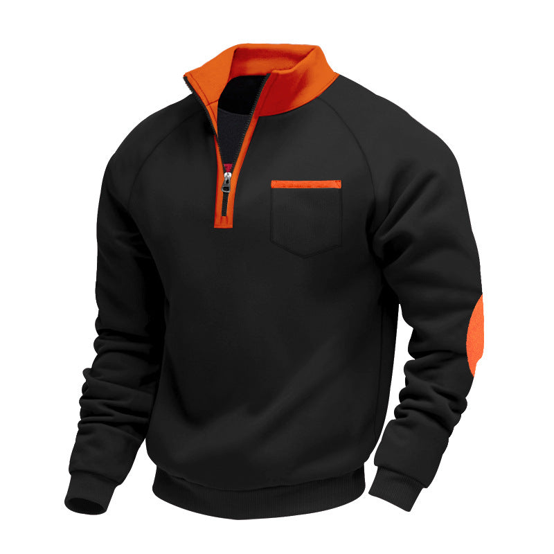 LAURENT MONACO | PULL EN POLAIRE AVEC MOITIÉ ZIP POUR HOMME