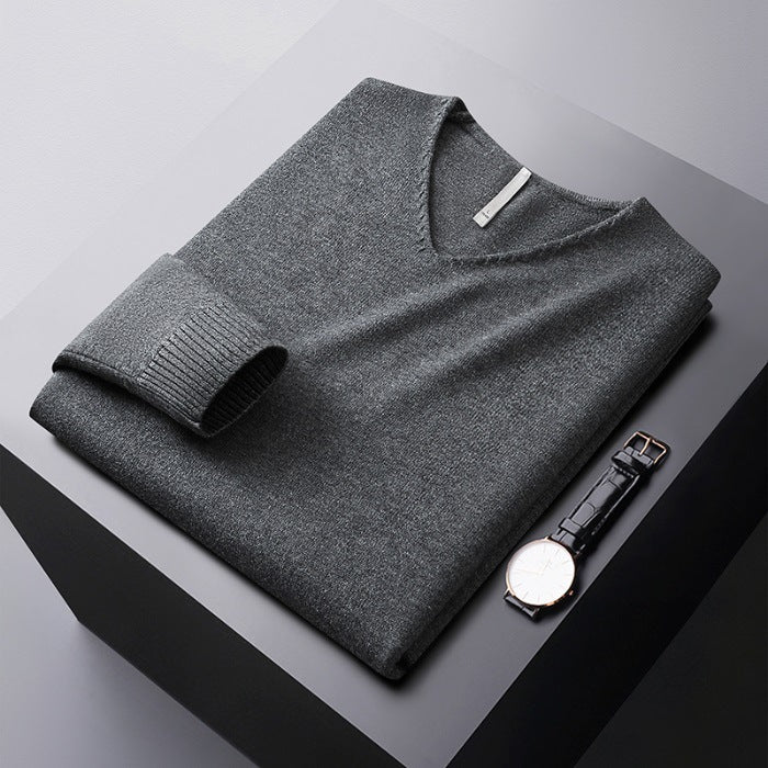 LAURENT MONACO | PULL EN V EN FIBRES NOBLES POUR HOMME