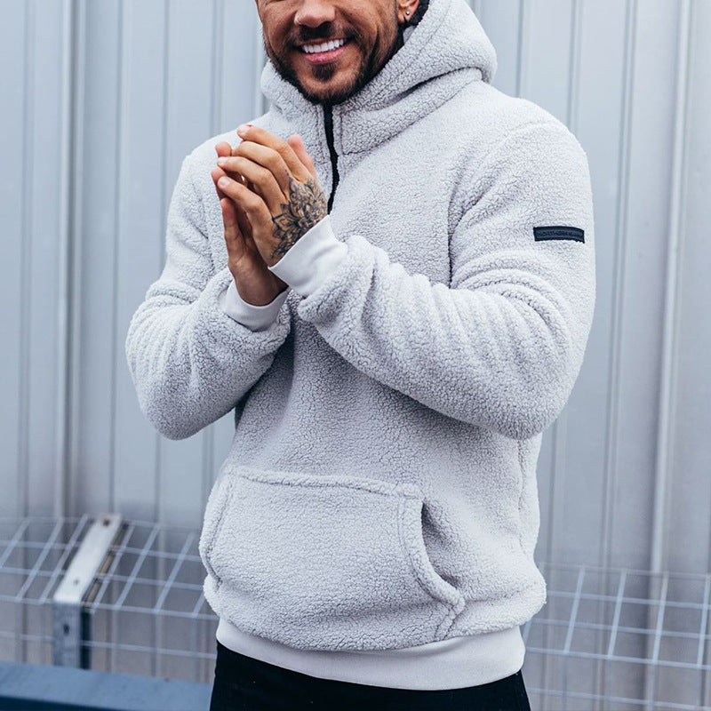 LAURENT MONACO | SWEAT À CAPUCHE EN MAILLE DOUILLE POUR HOMMES