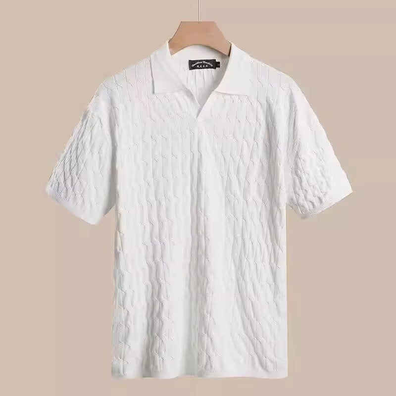 LAURENT MONACO | POLO EN MAILLE PLISSÉE POUR HOMMES