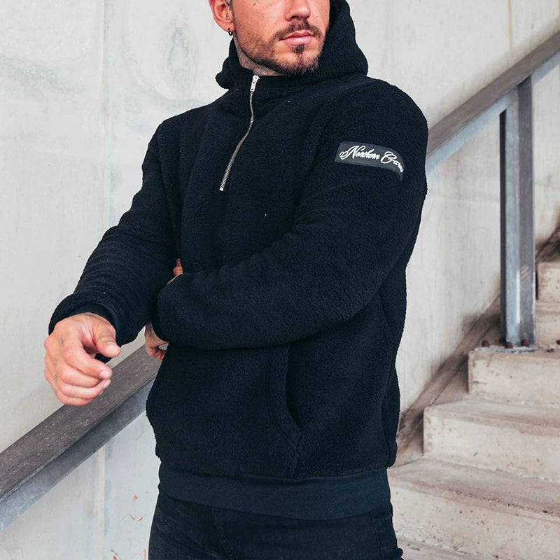 LAURENT MONACO | SWEAT À CAPUCHE EN MAILLE DOUILLE POUR HOMMES