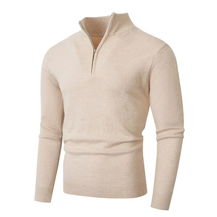 LAURENT MONACO | PULL EN MAILLE À DEMI-FERMETURE ÉCLAIR POUR HOMMES