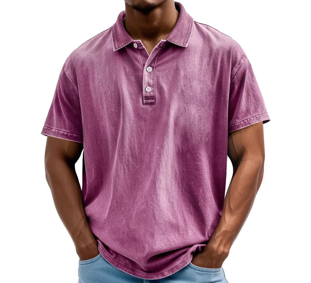 LAURENT MONACO | POLO VINTAGE DÉLAVÉ POUR HOMMES