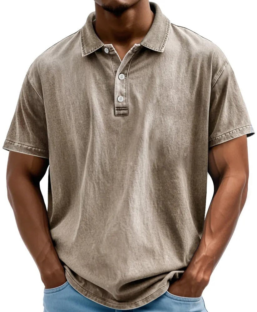 LAURENT MONACO | POLO VINTAGE DÉLAVÉ POUR HOMMES
