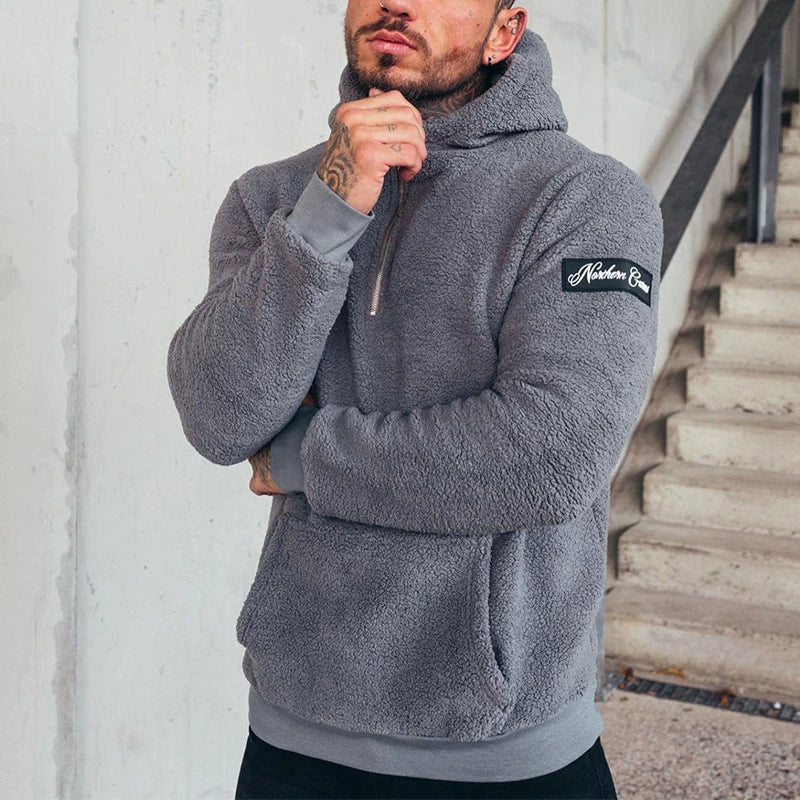LAURENT MONACO | SWEAT À CAPUCHE EN MAILLE DOUILLE POUR HOMMES