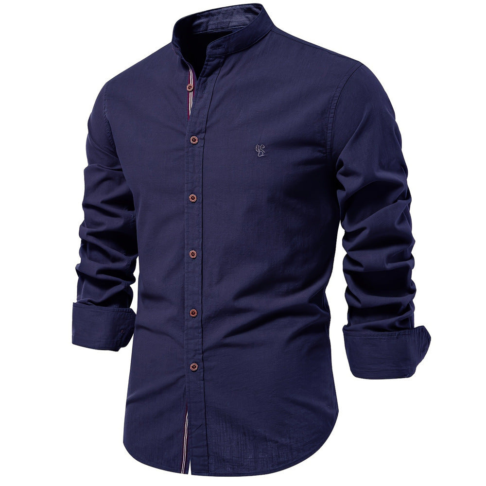 LAURENT MONACO | CHEMISE À COL MANDARIN POUR HOMMES