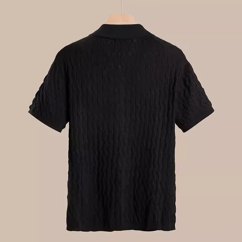 LAURENT MONACO | POLO EN MAILLE PLISSÉE POUR HOMMES