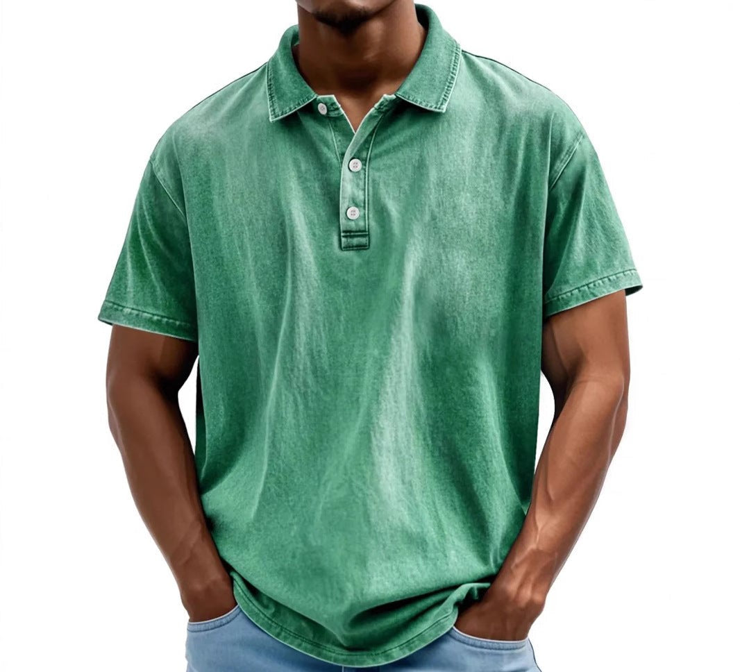 LAURENT MONACO | POLO VINTAGE DÉLAVÉ POUR HOMMES