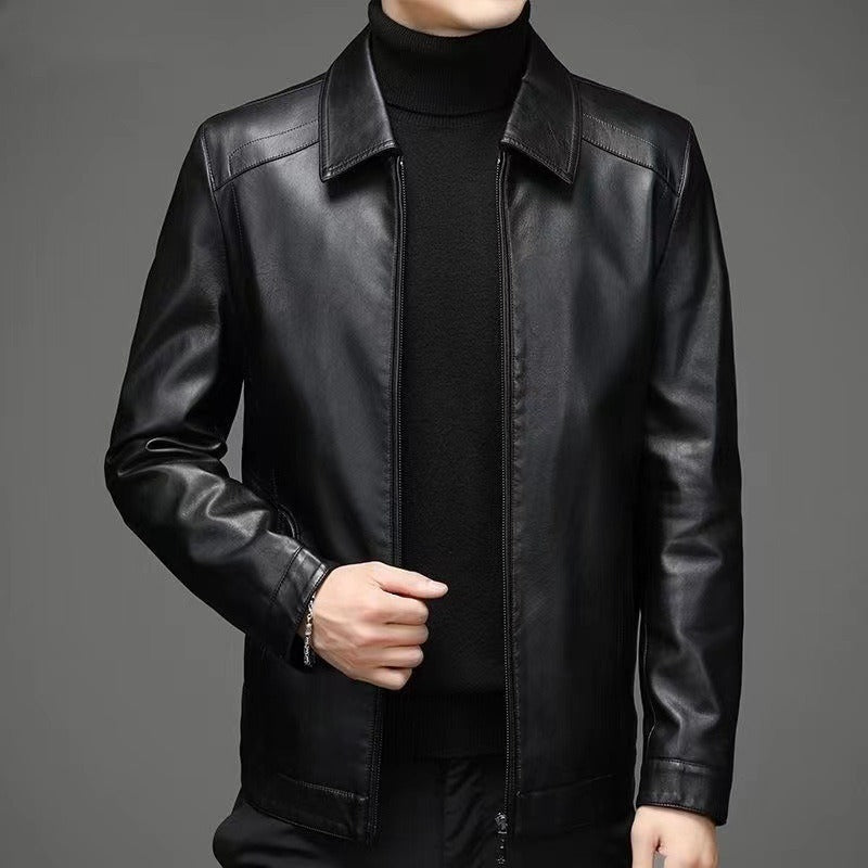 LAURENT MONACO | VESTE EN CUIR DÉCONTRACTÉE POUR HOMME