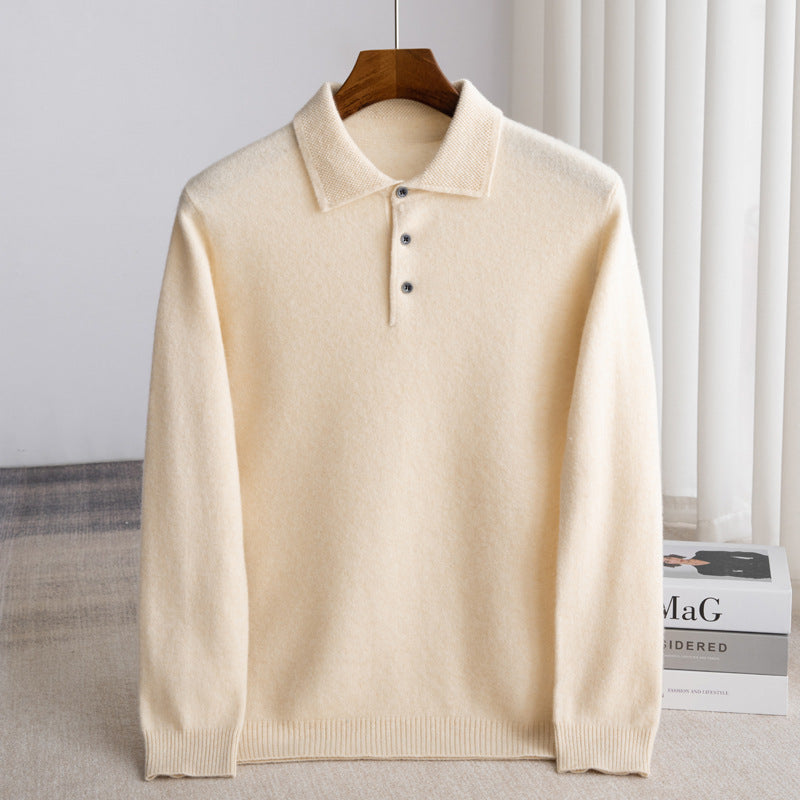 LAURENT MONACO | PULL POLO HOMME CLASSIQUE (laine haut de gamme)