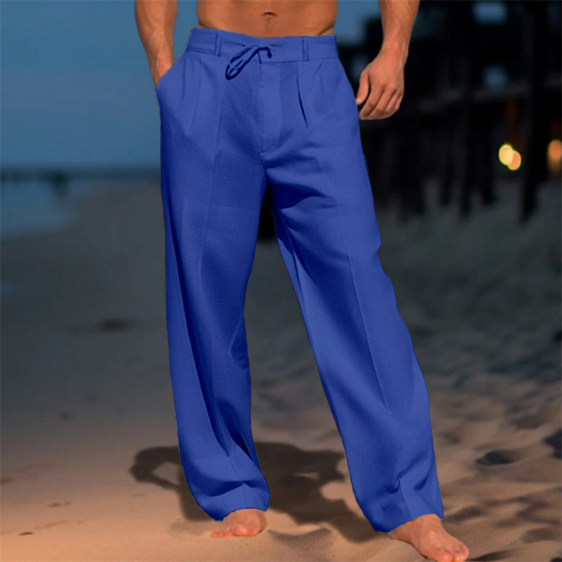 LAURENT MONACO | PANTALONS CLASSIQUES EN LIN POUR HOMMES