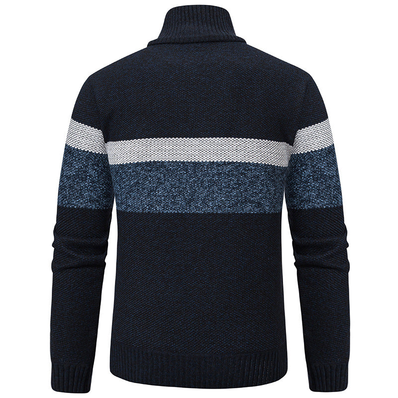 LAURENT MONACO | PULL À DEMI-FERMETURE ÉCLAIR À MOTIFS COLORÉS POUR HOMMES