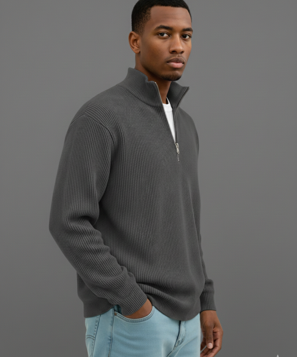 LAURENT MONACO | PULL DEMI-ZIP POUR HOMME
