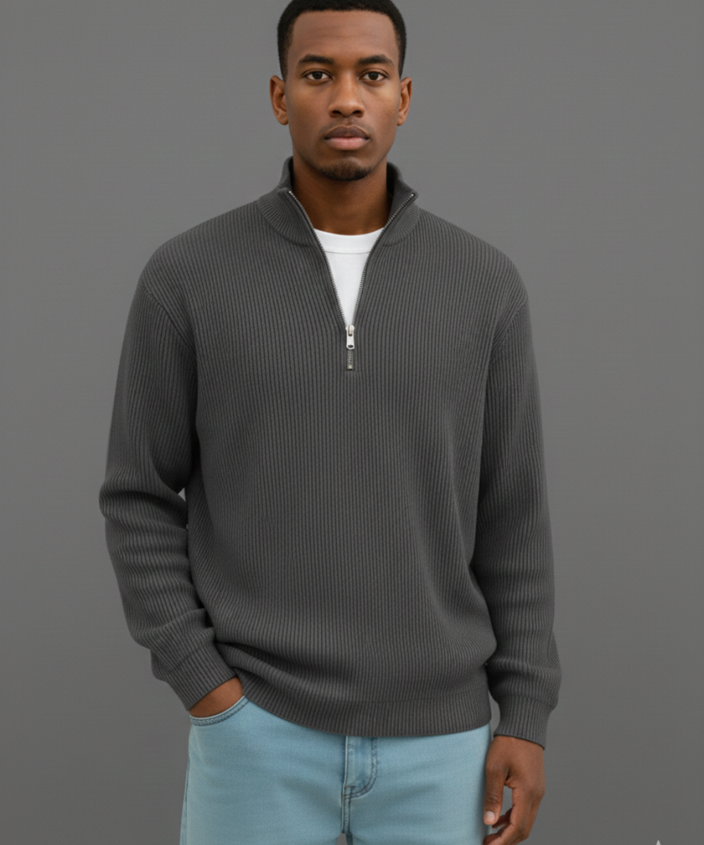 LAURENT MONACO | PULL DEMI-ZIP POUR HOMME