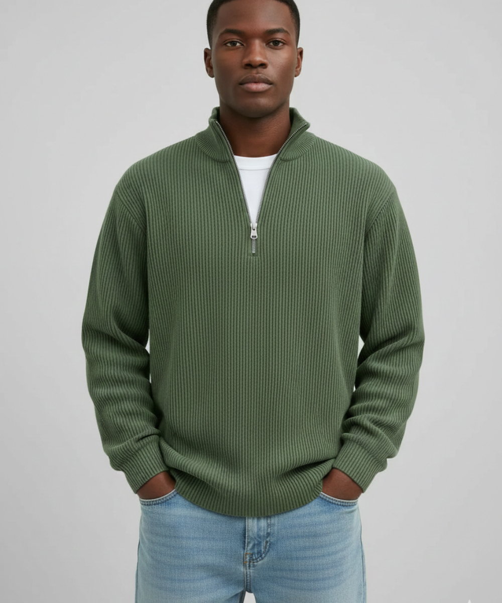 LAURENT MONACO | PULL DEMI-ZIP POUR HOMME