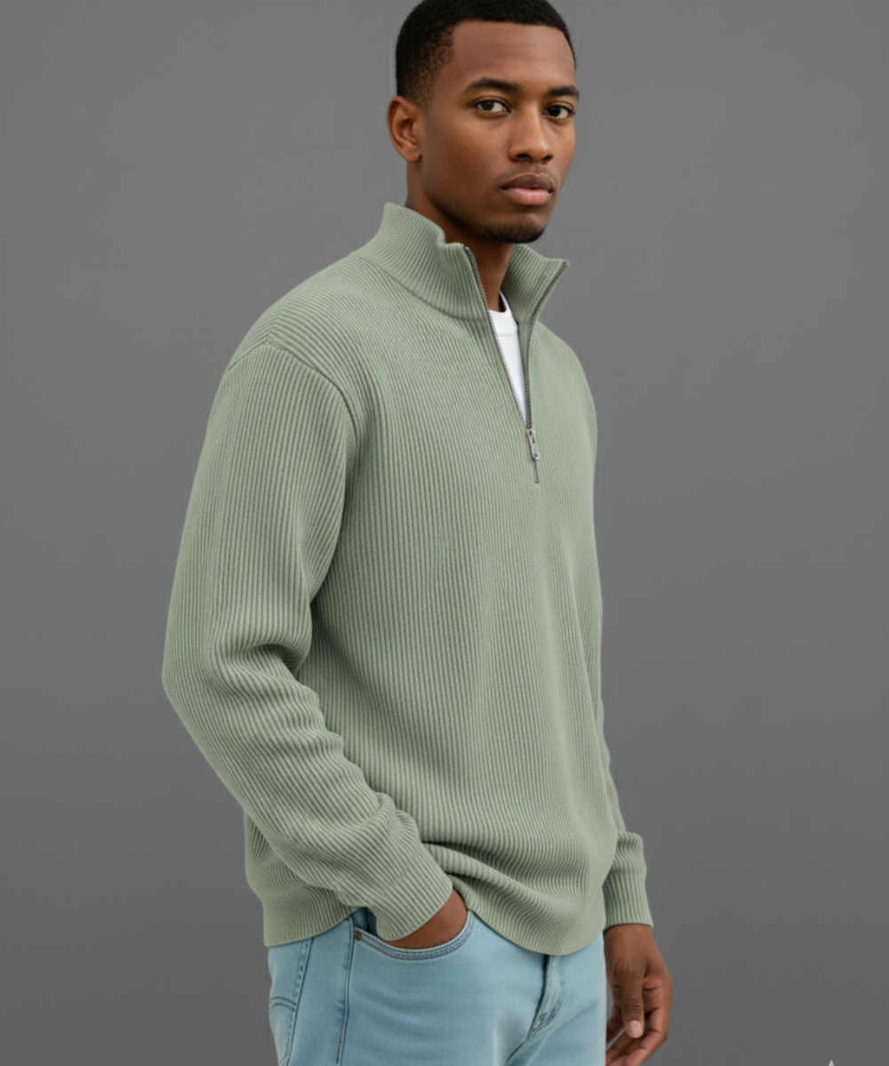 LAURENT MONACO | PULL DEMI-ZIP POUR HOMME