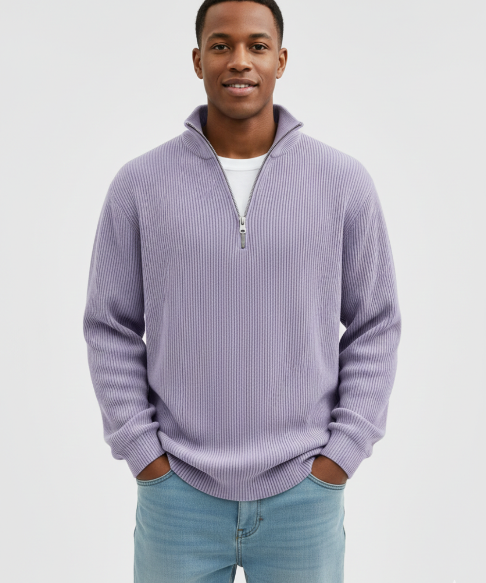 LAURENT MONACO | PULL DEMI-ZIP POUR HOMME
