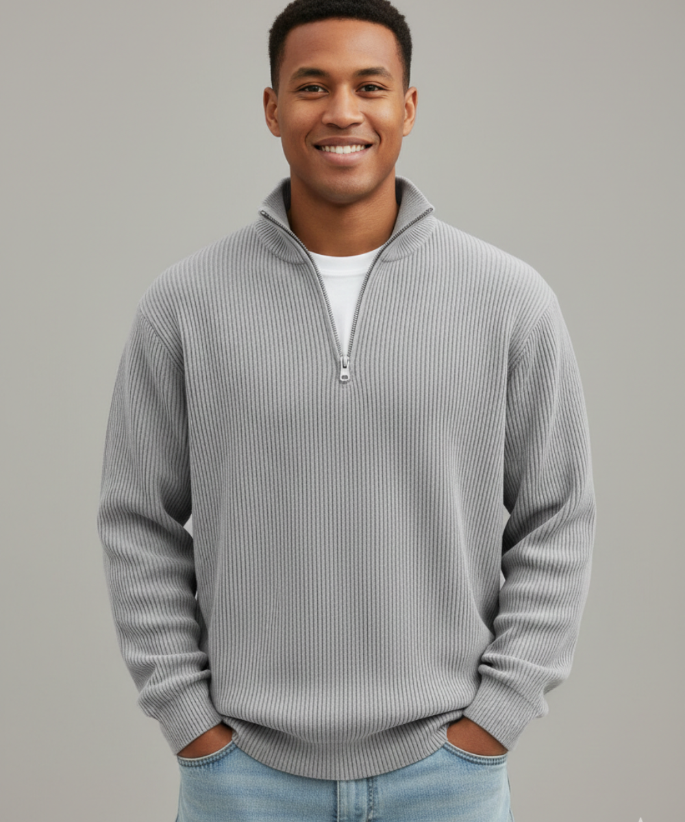 LAURENT MONACO | PULL DEMI-ZIP POUR HOMME