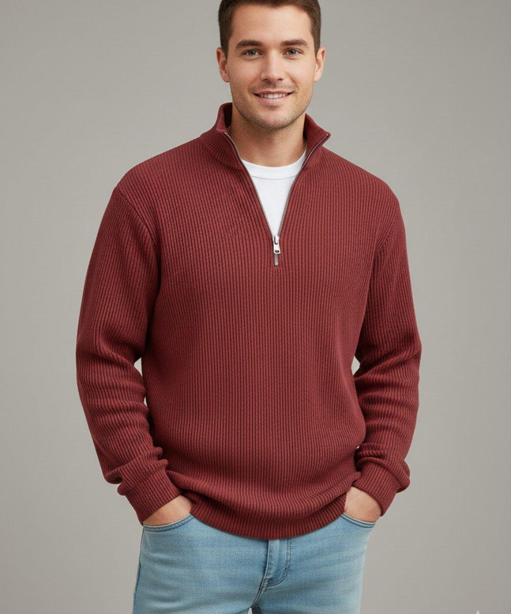 LAURENT MONACO | PULL DEMI-ZIP POUR HOMME