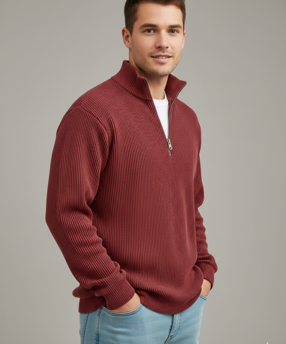 LAURENT MONACO | PULL DEMI-ZIP POUR HOMME