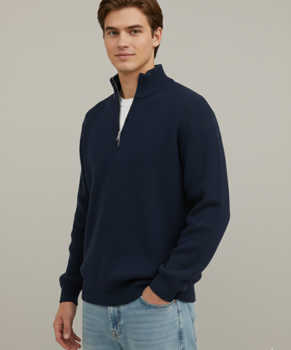LAURENT MONACO | PULL DEMI-ZIP POUR HOMME