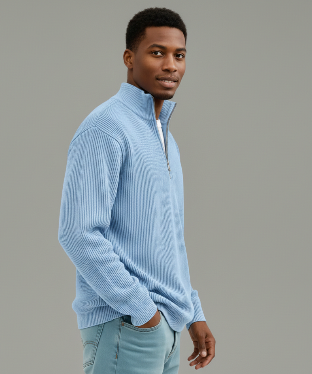 LAURENT MONACO | PULL DEMI-ZIP POUR HOMME