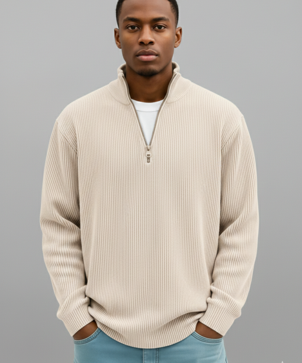 LAURENT MONACO | PULL DEMI-ZIP POUR HOMME