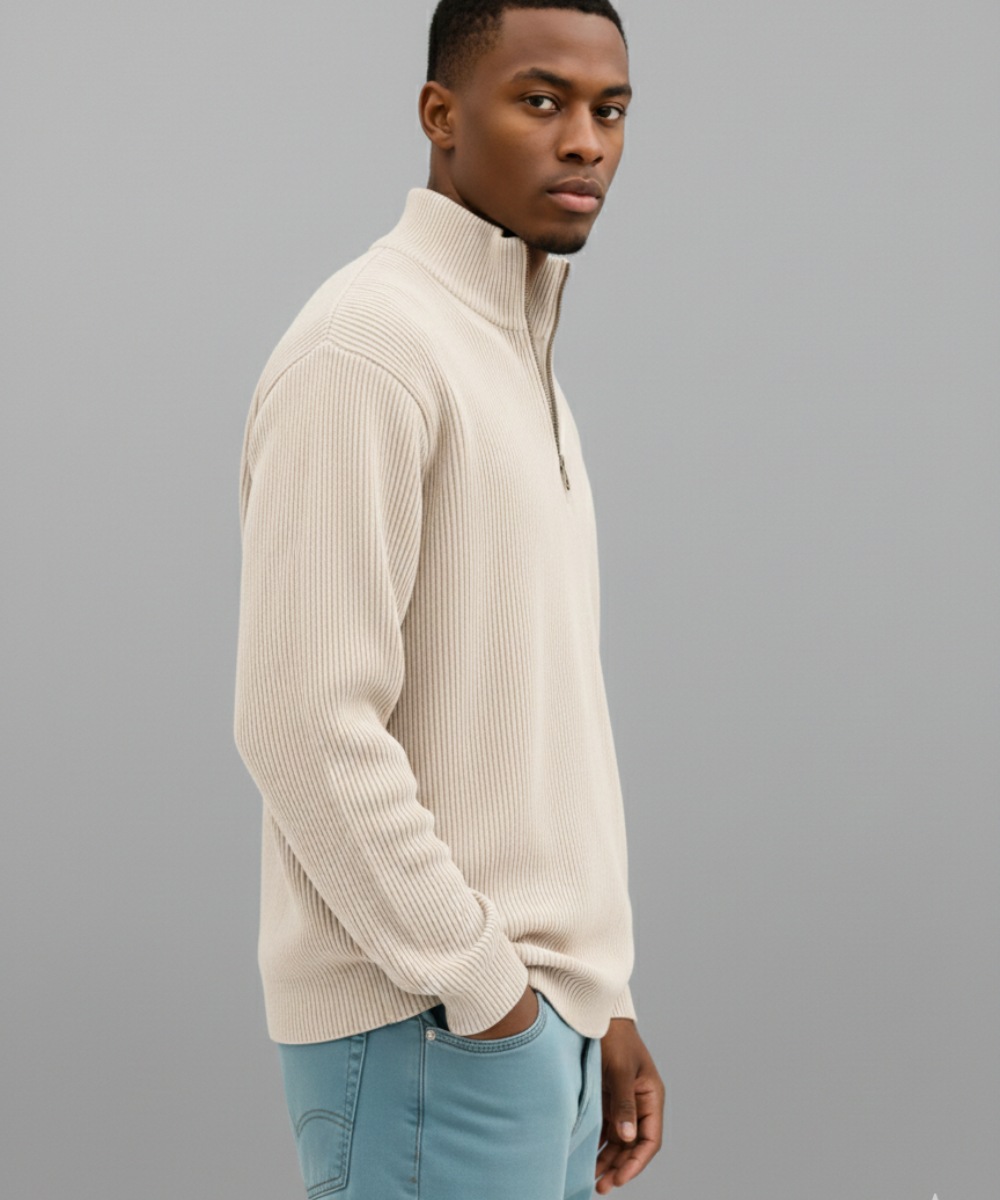 LAURENT MONACO | PULL DEMI-ZIP POUR HOMME