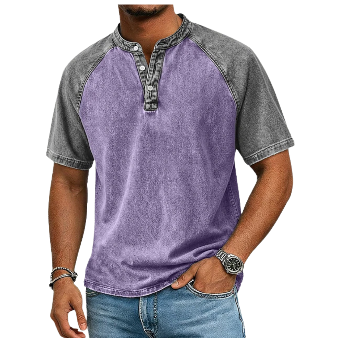LAURENT MONACO | T-SHIRT CONTRASTÉ VINTAGE POUR HOMMES