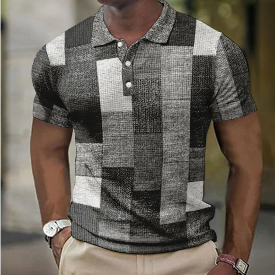 LAURENT MONACO | POLO EN PATCHWORK POUR HOMMES