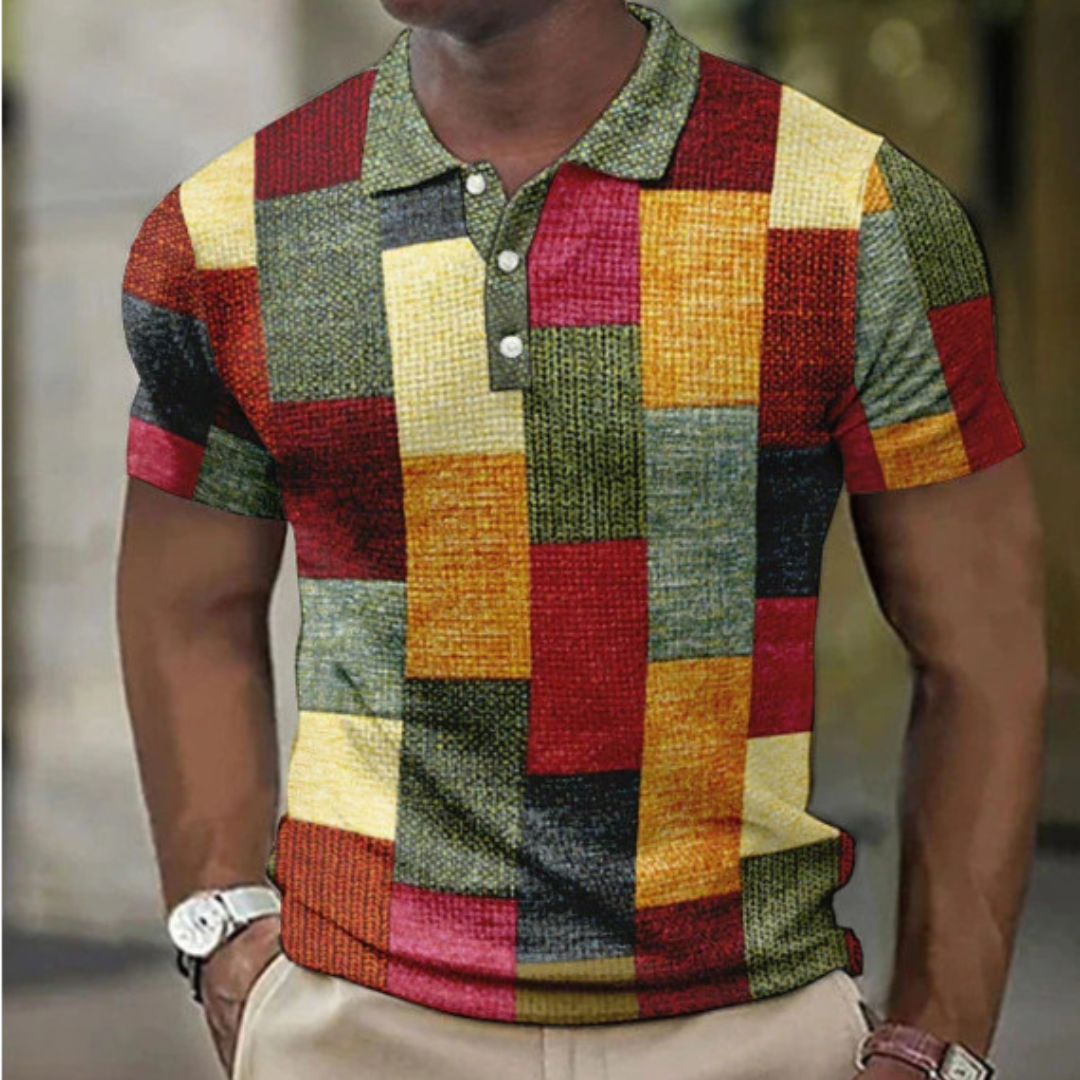 LAURENT MONACO | POLO EN PATCHWORK POUR HOMMES