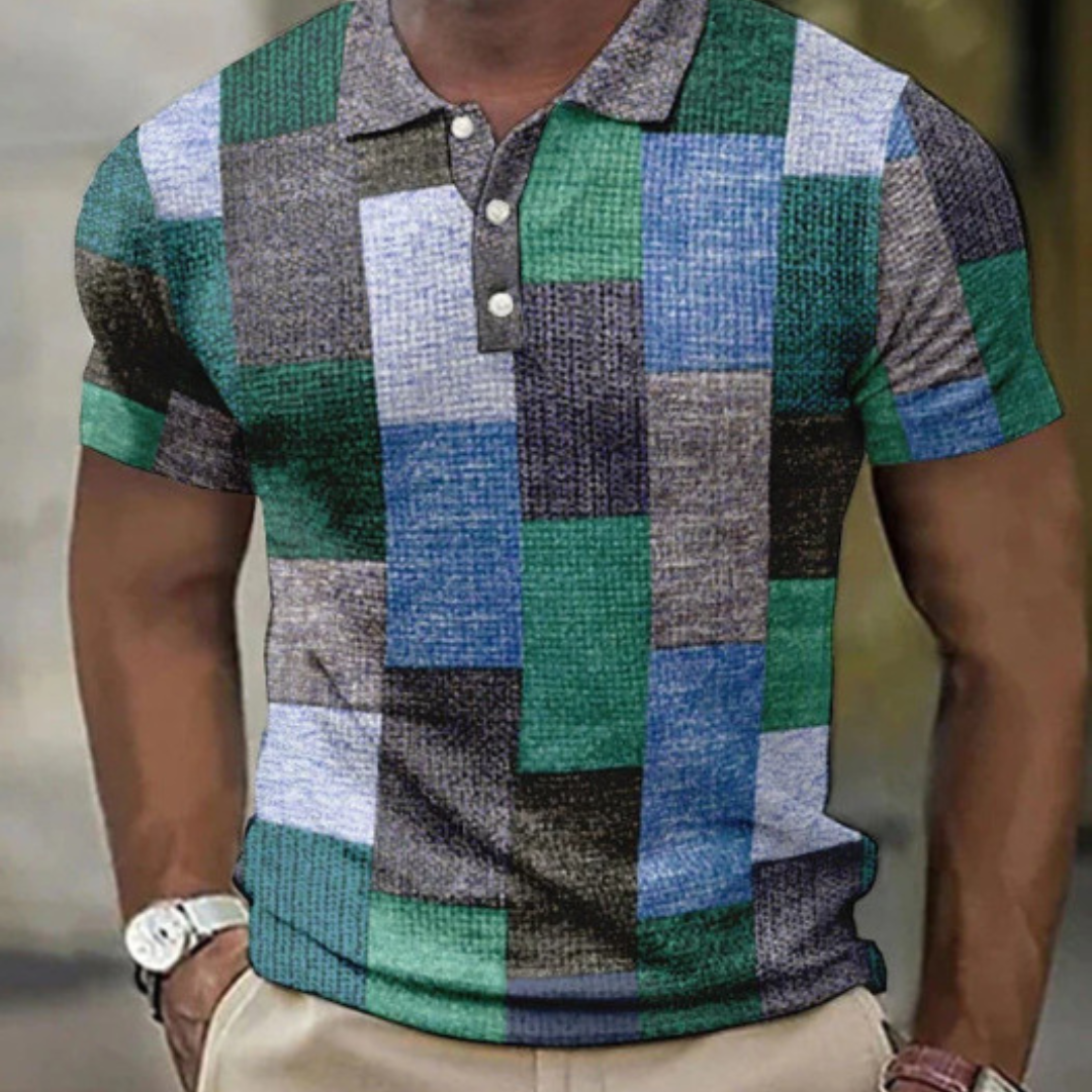 LAURENT MONACO | POLO EN PATCHWORK POUR HOMMES